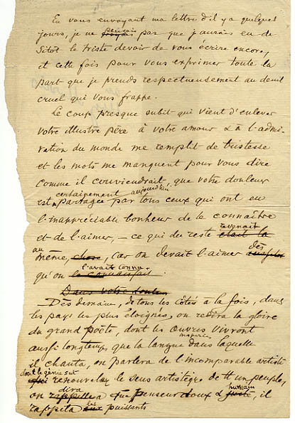 Part of letter