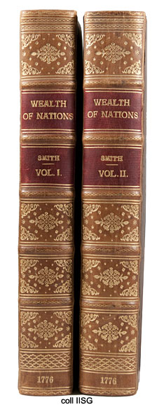Volumes of the first print of Wealth of Nations