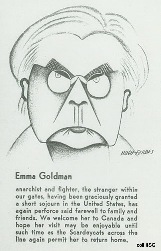 Karikatuur van Emma Goldman