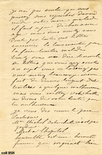 Letter from Mrs. Chantraine to Louise Michel, 1883