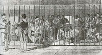 Een kooi met gevangenen
