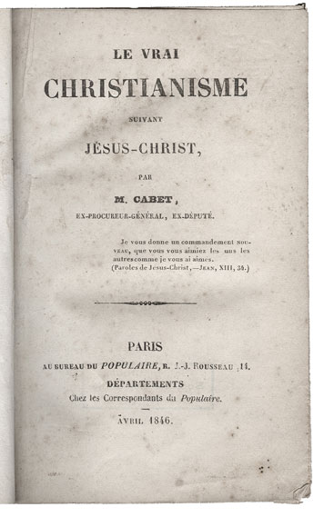 Etienne Cabet, Le vrai Christianisme