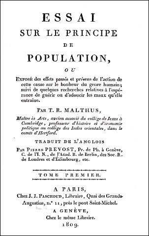 Essai sur le principe de population (1809)