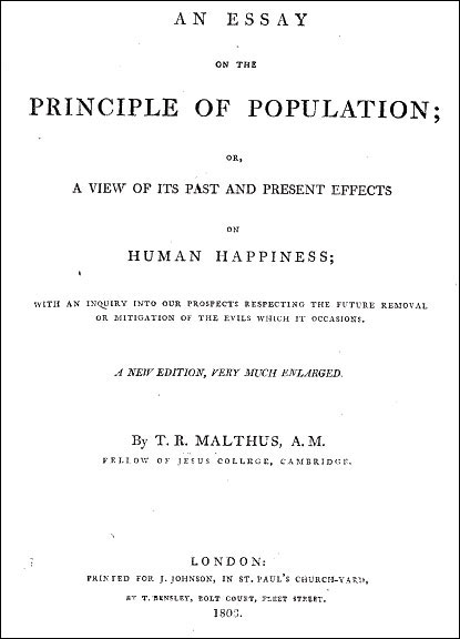 An essay on the principle of population (1803)