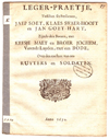 Leger-praetje, 1672