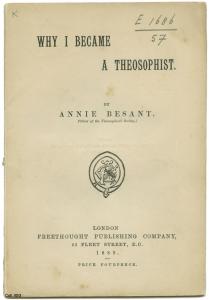 Why I became a Theosophist